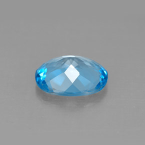 Topázio azul natural 2,66ct, corte oval, VS