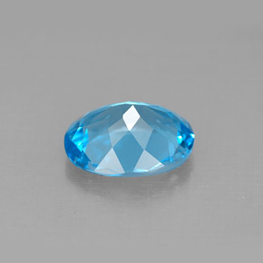 Topázio azul natural 2,74ct, corte oval, VS