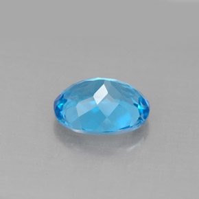 Topázio azul natural 3,20ct, corte oval, VS