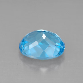Topázio azul natural 3,59ct, corte oval, VVS-VS