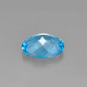 Topázio azul natural 2,90ct, corte oval, VS