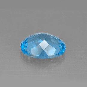 Topázio azul natural 2,93ct, corte oval, VS
