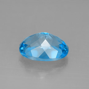 Topázio azul natural 3,30ct, corte oval, VS
