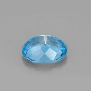 Topázio azul natural 3,28ct, corte oval, VS