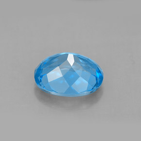 Topázio azul natural 3,35ct, corte oval, VVS-VS