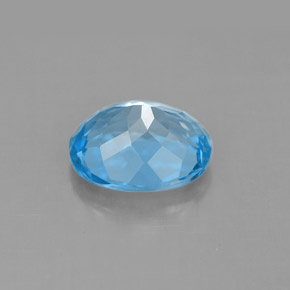 Topázio azul natural 3,40ct, corte oval, VS