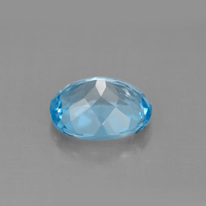 Topázio azul natural 3,29ct, corte oval, VS