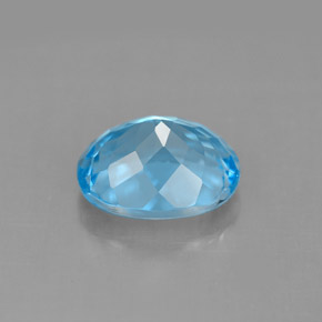 Topázio azul natural 3,53ct, corte oval, VS