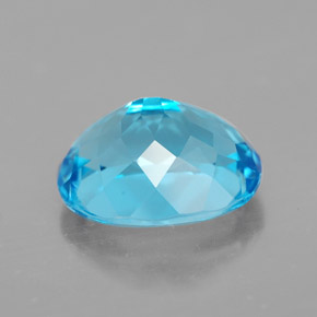 Topázio azul natural 3,46ct, corte oval, VS