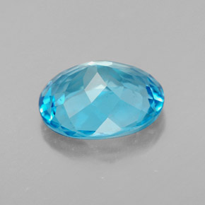 Topázio azul natural 3,10ct, corte oval, VS