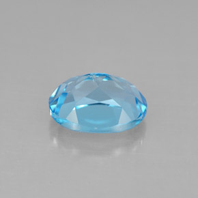 Topázio azul natural 2,53ct, corte oval, VS