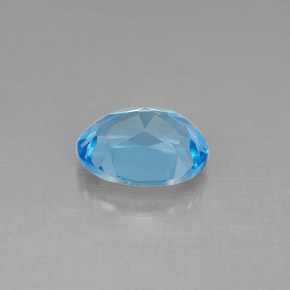 Topázio azul natural 2,37ct, corte oval, VS