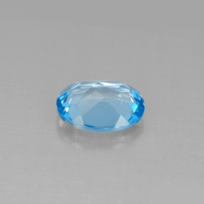 Topázio azul natural 2,11ct, corte oval, VS