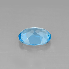 Topázio azul natural 2,18ct, corte oval, VS