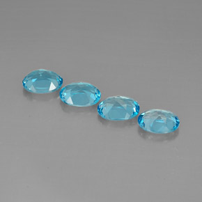 Pedras preciosas de topázio azul natural de  ct, corte oval, VVS-VS