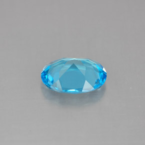 Topázio azul natural 1,91ct, corte oval, VVS-VS