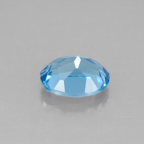 Topázio azul natural 2,40ct, corte oval, VS