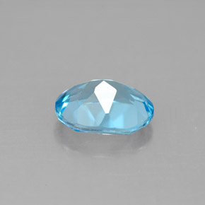 Topázio azul natural 2,12ct, corte oval, VVS-VS