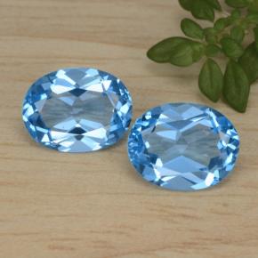 Pedras preciosas de topázio azul natural de 4,50 ct, corte oval, VVS-VS