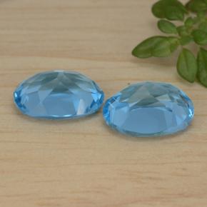 Pedras preciosas de topázio azul natural de 4,50 ct, corte oval, VVS-VS