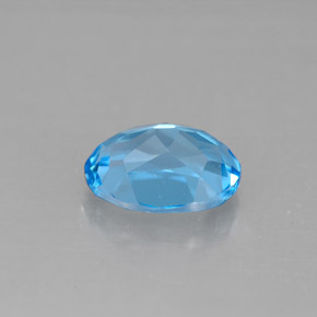 Topázio azul natural 2,37ct, corte oval, VS