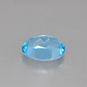 Topázio azul natural 2,34ct, corte oval, VS