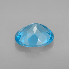 Topázio azul natural 3,01ct, corte oval, VS