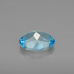 Topázio azul natural 1,40ct, corte oval, VS