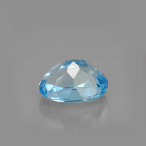 Topázio azul natural 1,72ct, corte oval, VS