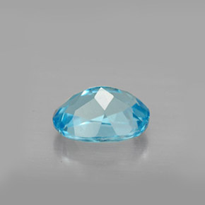 Topázio azul natural 1,72ct, corte oval, VS
