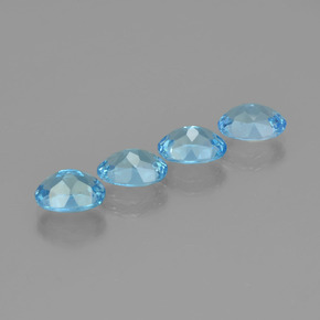 Pedras preciosas de topázio azul natural de 5,78 ct, corte oval, VVS-VS