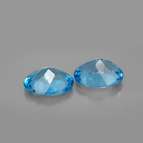 Pedras preciosas de topázio azul natural de  ct, corte oval, VVS-VS