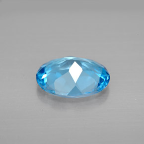 Topázio azul natural 2,69ct, corte oval, VS