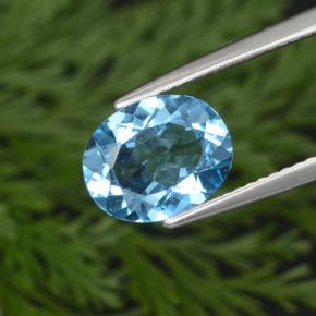Topázio azul natural 2,69ct, corte oval, VS