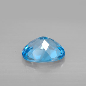 Topázio azul natural 2,81ct, corte oval, VS