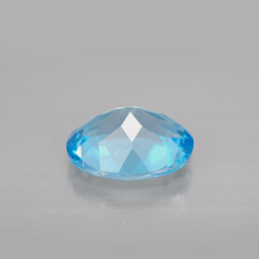 Topázio azul natural 3,18ct, corte oval, VS