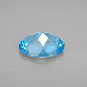Topázio azul natural 2,56ct, corte oval, VVS-VS