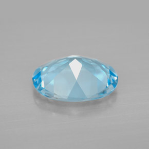 Topázio azul natural 3,36ct, corte oval, VVS-VS