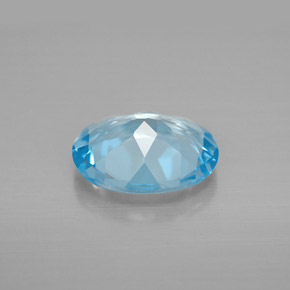 Topázio azul natural 2,73ct, corte oval, VVS-VS