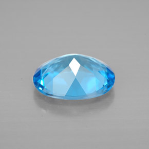 Topázio azul natural 2,84ct, corte oval, VVS-VS