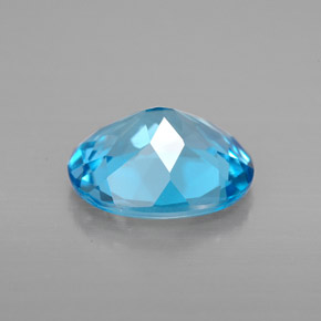 Topázio azul natural 2,88ct, corte oval, VVS-VS