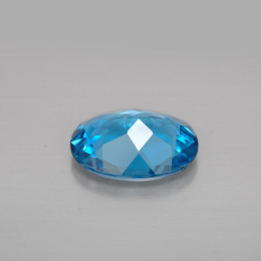 Topázio azul natural 2,41ct, corte oval, VVS
