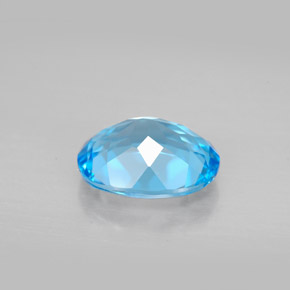 Topázio azul natural 3,01ct, corte oval, VVS