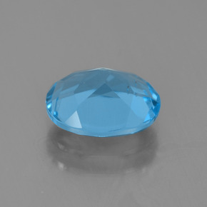 Topázio azul natural 2,31ct, corte oval, VS