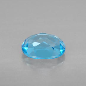 Topázio azul natural 2,50ct, corte oval, VVS