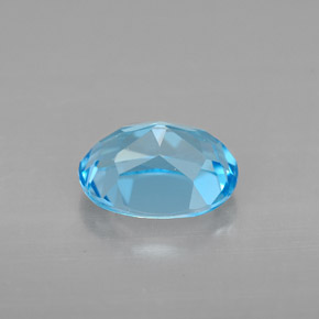 Topázio azul suíço natural 2,46ct, corte oval, VVS