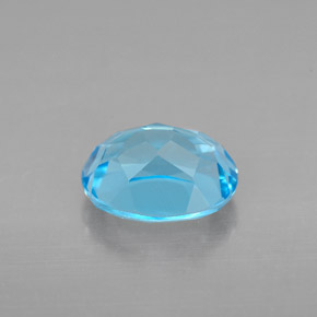 Topázio azul natural 2,51ct, corte oval, VVS