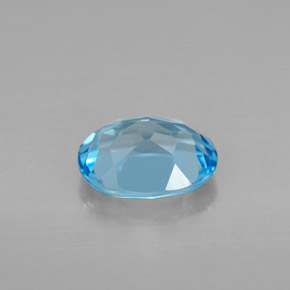 Topázio azul natural 2,22ct, corte oval, VVS