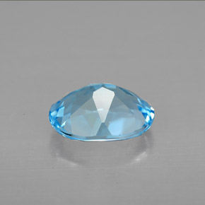 Topázio azul natural 2,17ct, corte oval, VVS