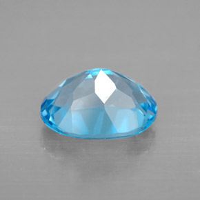 Topázio azul natural 3,27ct, corte oval, VVS-VS